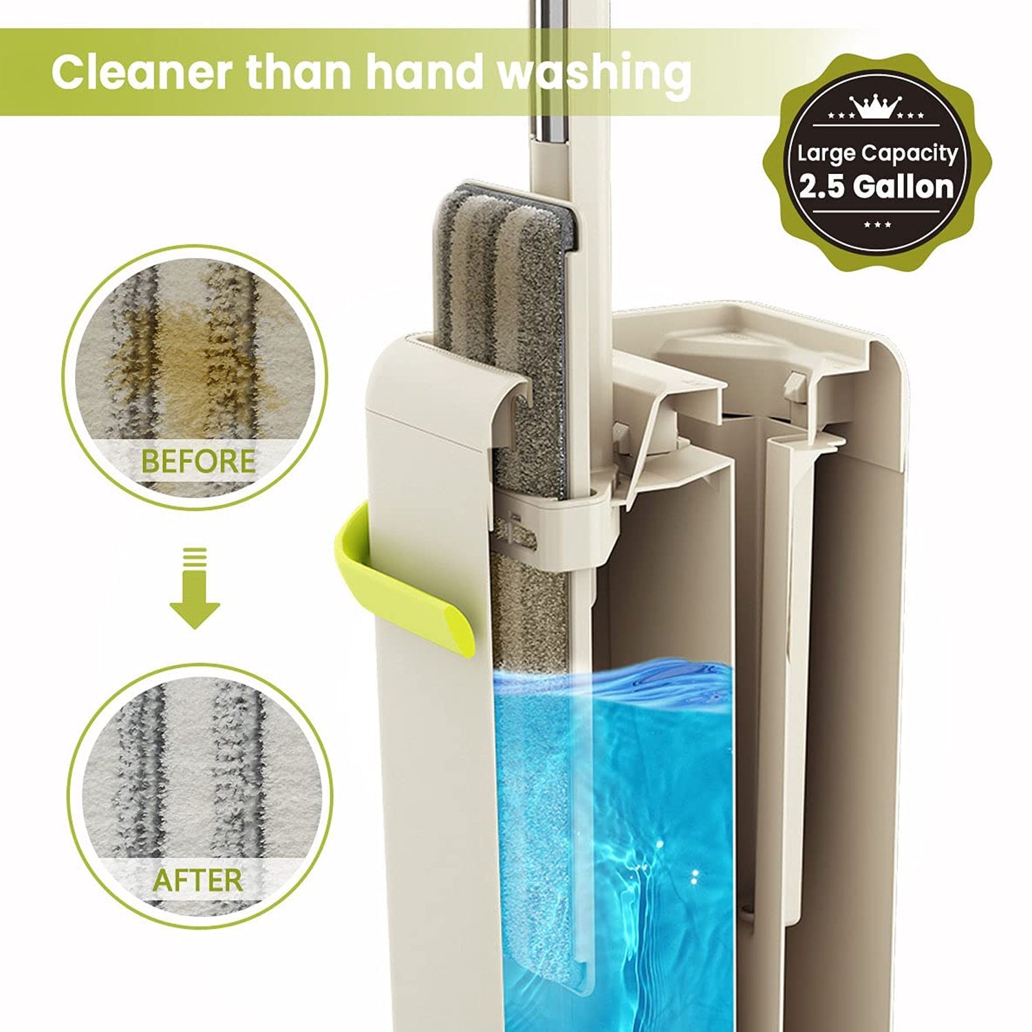 1146 Floor Mop and Bucket Set, Flat Mop for Cleaning with Wringer, Self Clean Damp Mop and Bucket for Hardwood, Laminate, 2 in 1 Hands Free Mop with Washable Microfiber Pad for Wet & Dry Use 1146 Floor Mop and Bucket Set, Flat Mop for Cleaning with Wringer, Self Clean Damp Mop and Bucket for Hardwood, Laminate, 2 in 1 Hands Free Mop with Washable Microfiber Pad for Wet & Dry Use
